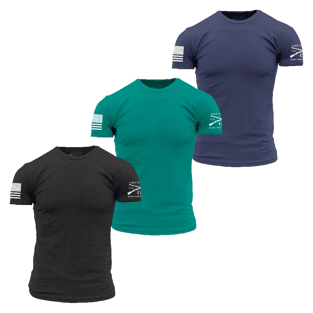 Basic T-Shirt Black Water 3-Pack sold by Grunt Style