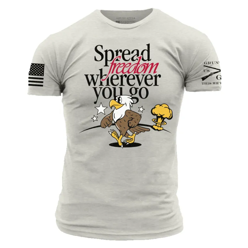 Spreading Freedom T-Shirt - Sand sold by Grunt Style