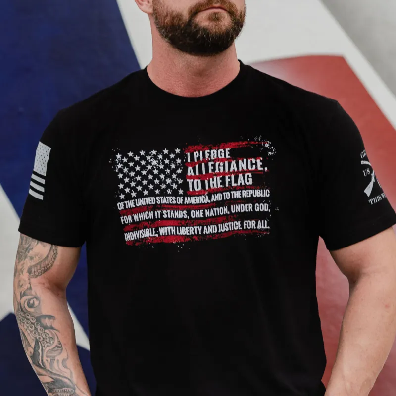 Pledge T-Shirt - Black sold by Grunt Style