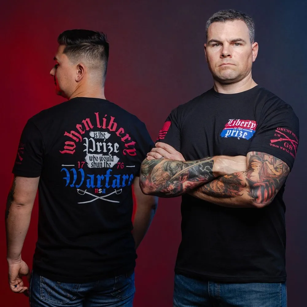 Liberty Is The Prize T-Shirt - Black sold by Grunt Style product image thumbnail 3