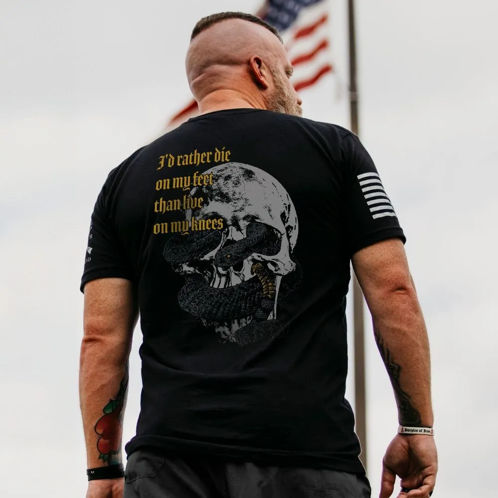 Die On My Feet T-Shirt - Black sold by Grunt Style product image thumbnail 3