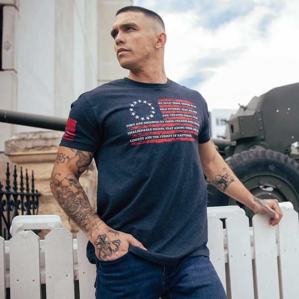Declaration T-Shirt - Midnight Navy sold by Grunt Style product image thumbnail 4