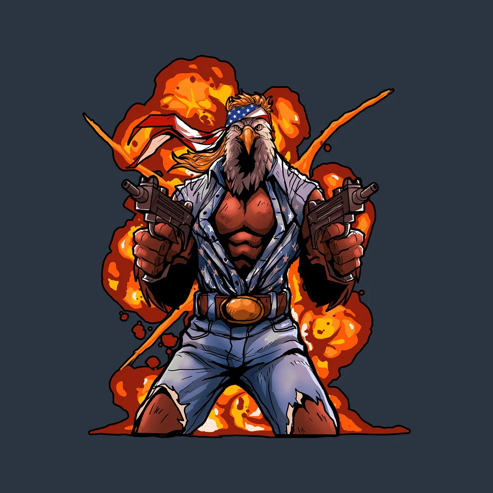 Eagle Fury T-Shirt - Midnight Navy sold by Grunt Style product image thumbnail 2