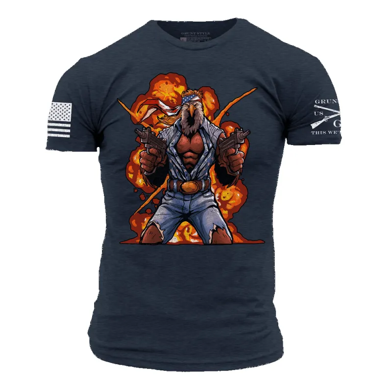 Eagle Fury T-Shirt - Midnight Navy sold by Grunt Style