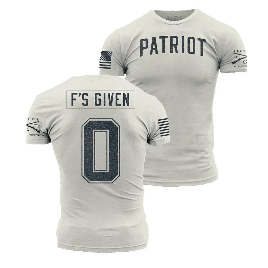 Zero F's Given T-Shirt - Sand sold by Grunt Style