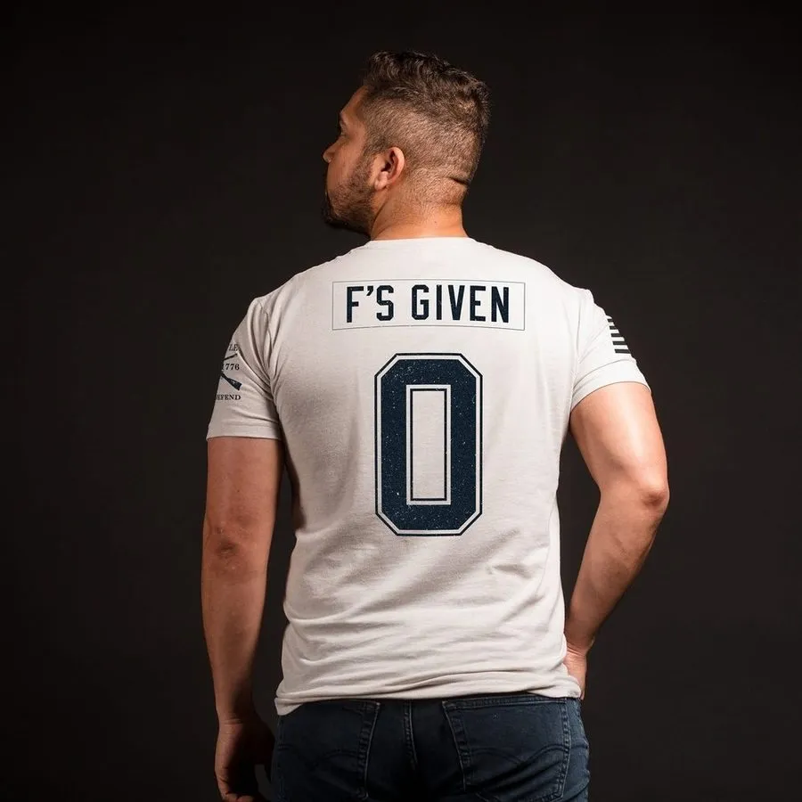 Zero F's Given T-Shirt - Sand sold by Grunt Style product image thumbnail 4