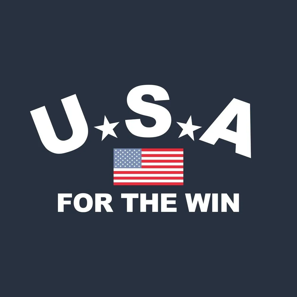 Women's USA For The Win V-Neck T-Shirt - Midnight Navy sold by Grunt Style product image thumbnail 4