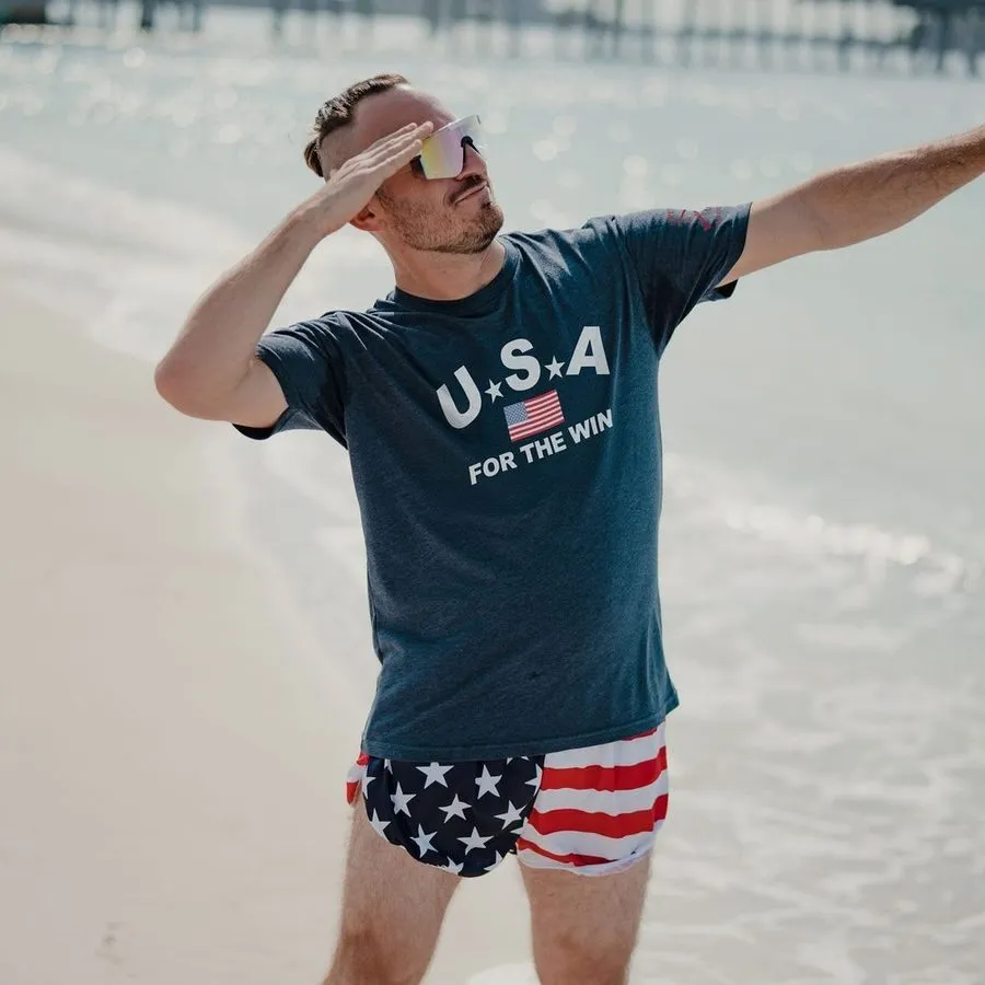 USA For The Win T-Shirt - Midnight Navy sold by Grunt Style product image thumbnail 3