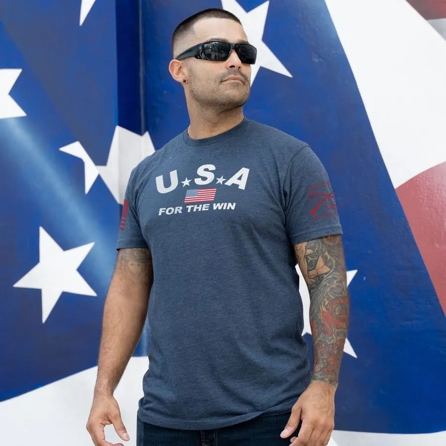 USA For The Win T-Shirt - Midnight Navy sold by Grunt Style product image thumbnail 4