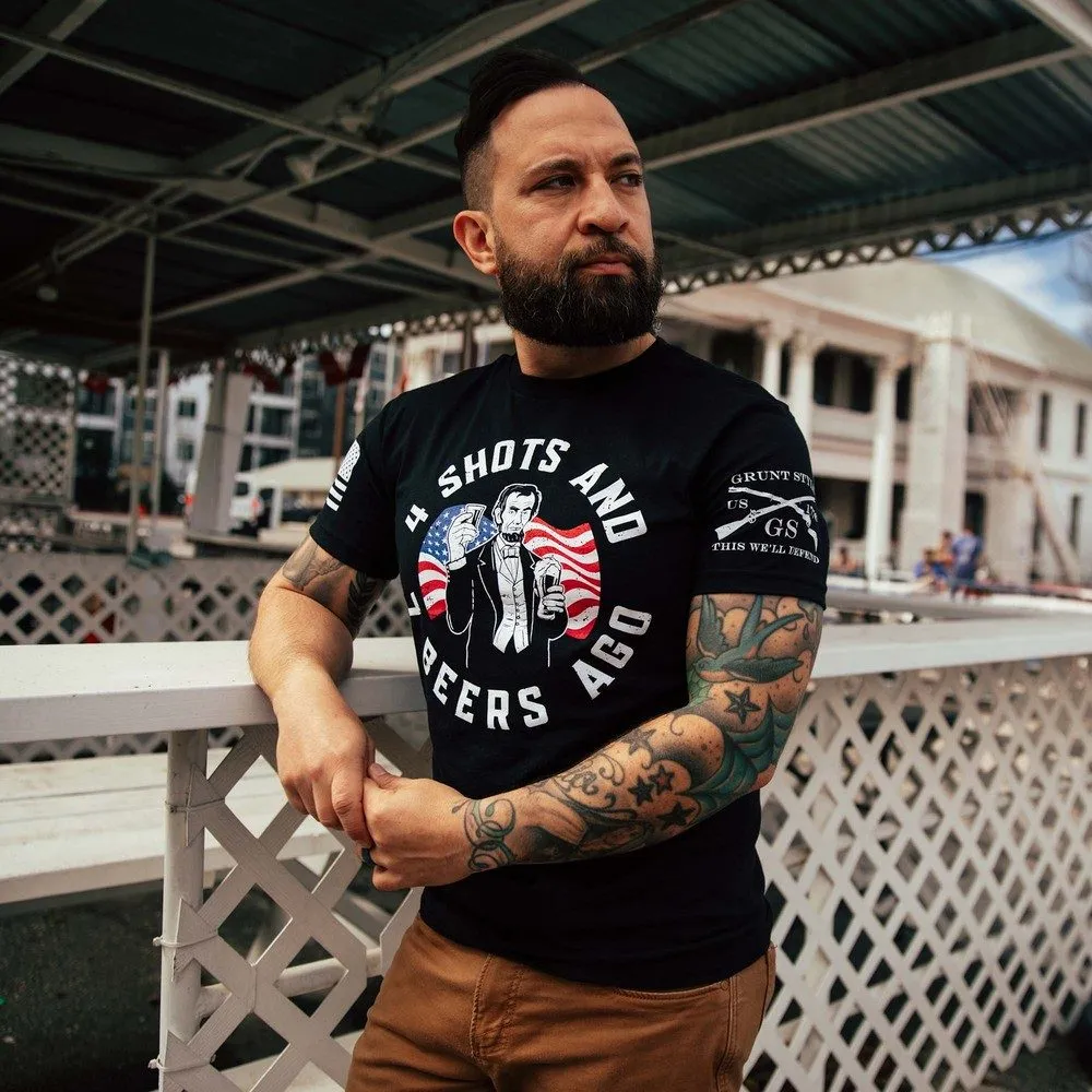 4 Shots T-Shirt - Black sold by Grunt Style product image thumbnail 5
