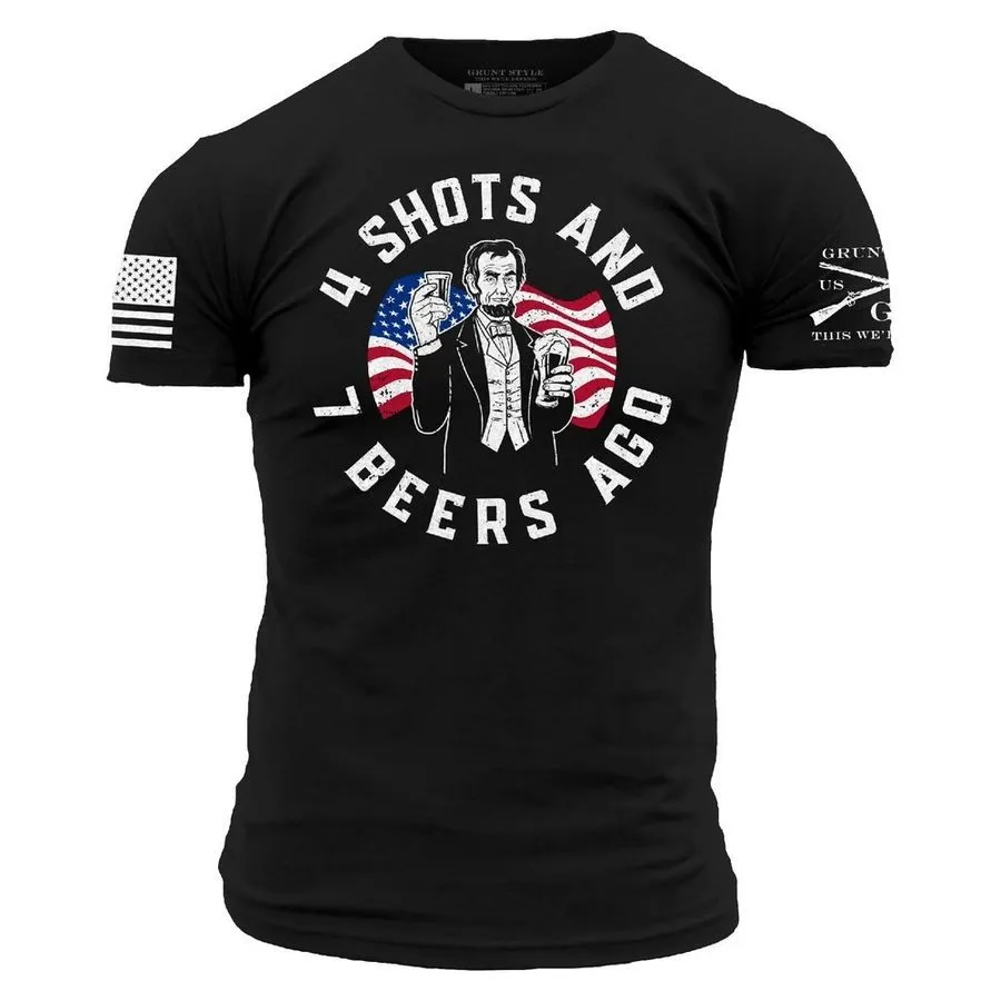 4 Shots T-Shirt - Black sold by Grunt Style