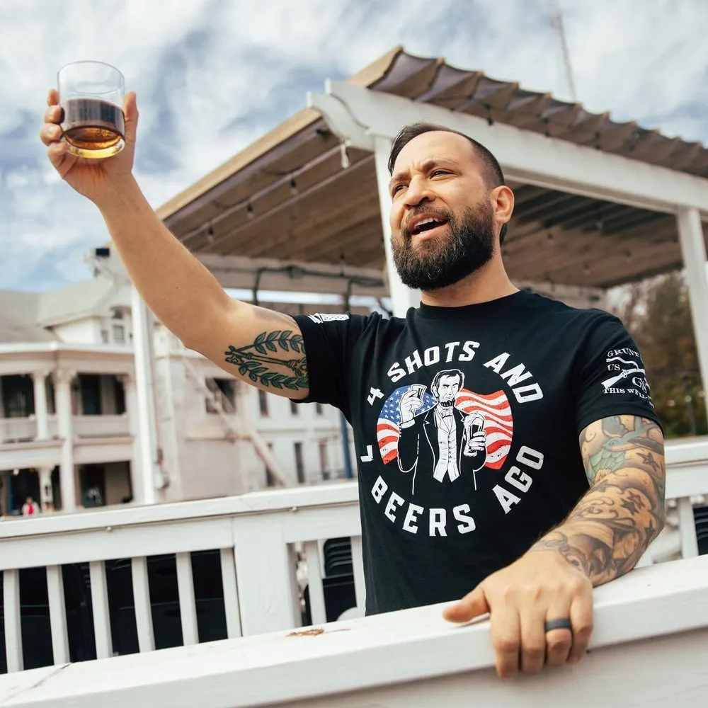 4 Shots T-Shirt - Black sold by Grunt Style product image thumbnail 3