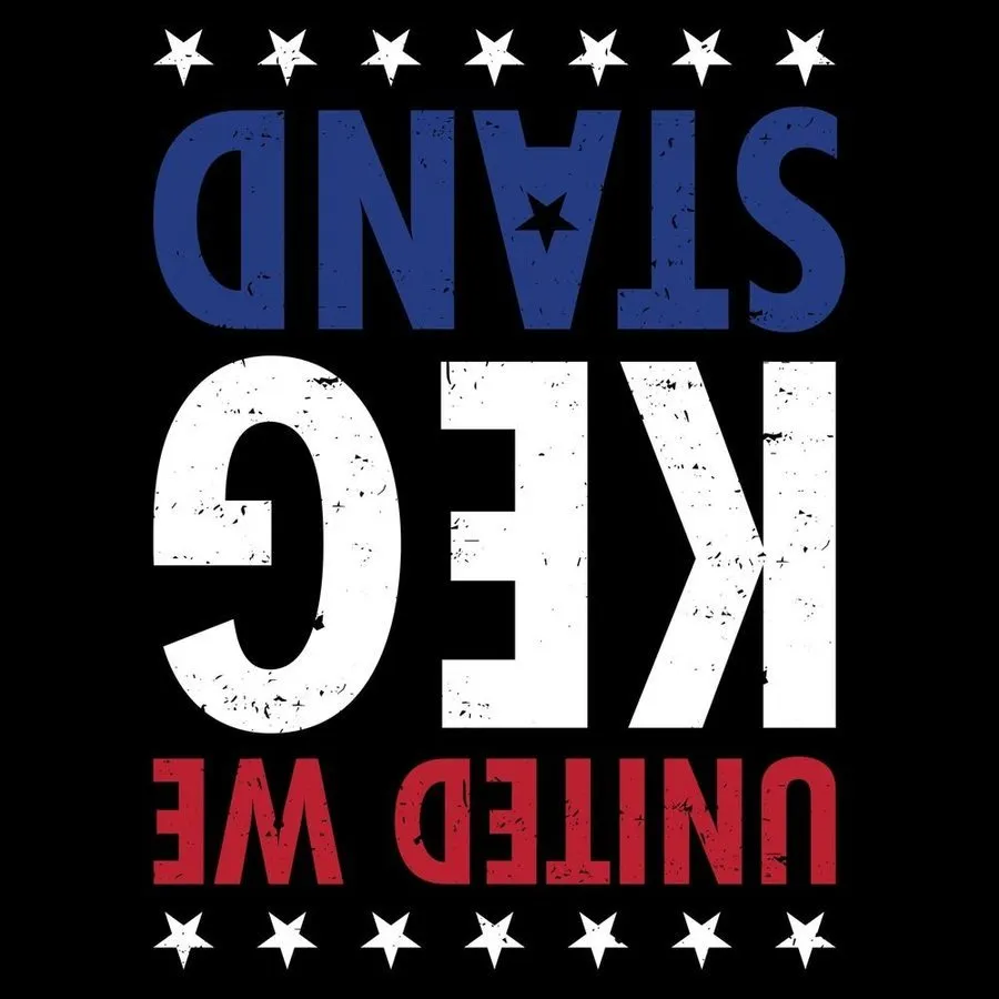 United We Keg Stand T-Shirt - Black sold by Grunt Style product image thumbnail 2