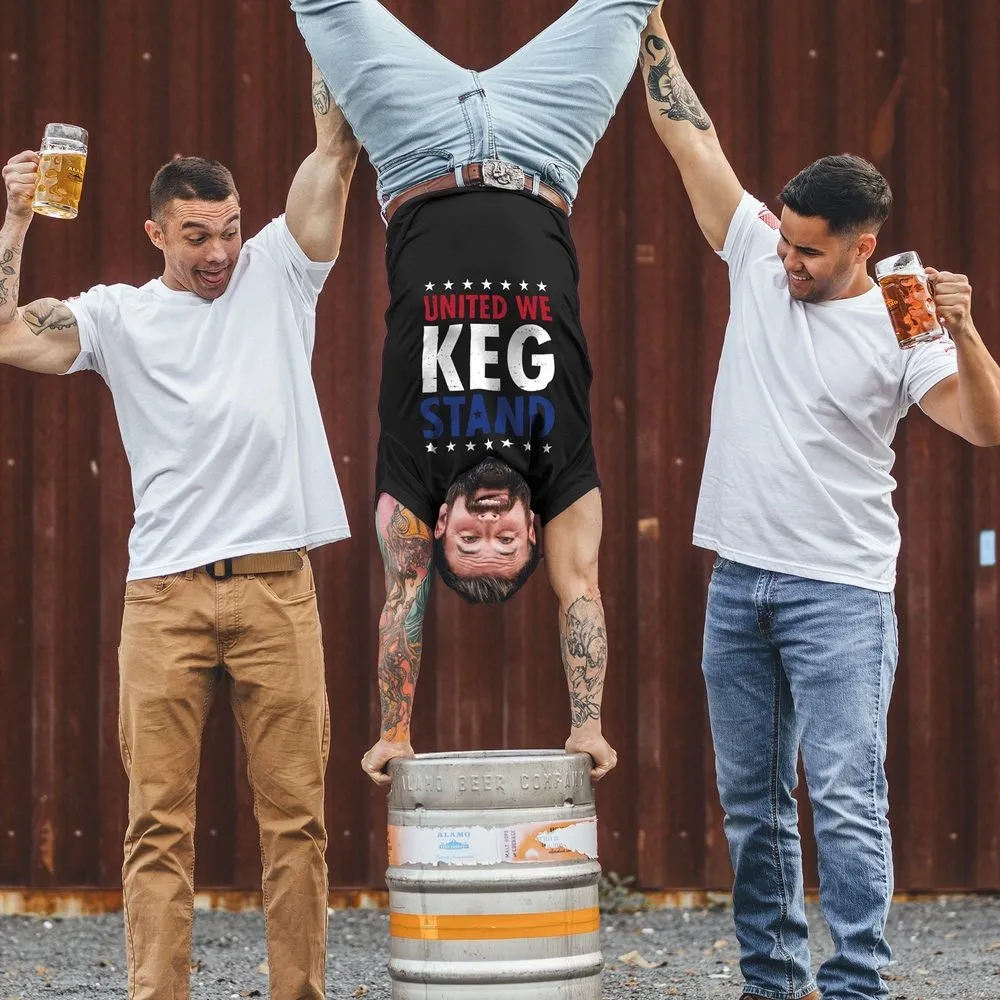 United We Keg Stand T-Shirt - Black sold by Grunt Style product image thumbnail 3