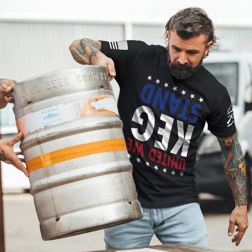 United We Keg Stand T-Shirt - Black sold by Grunt Style product image thumbnail 4
