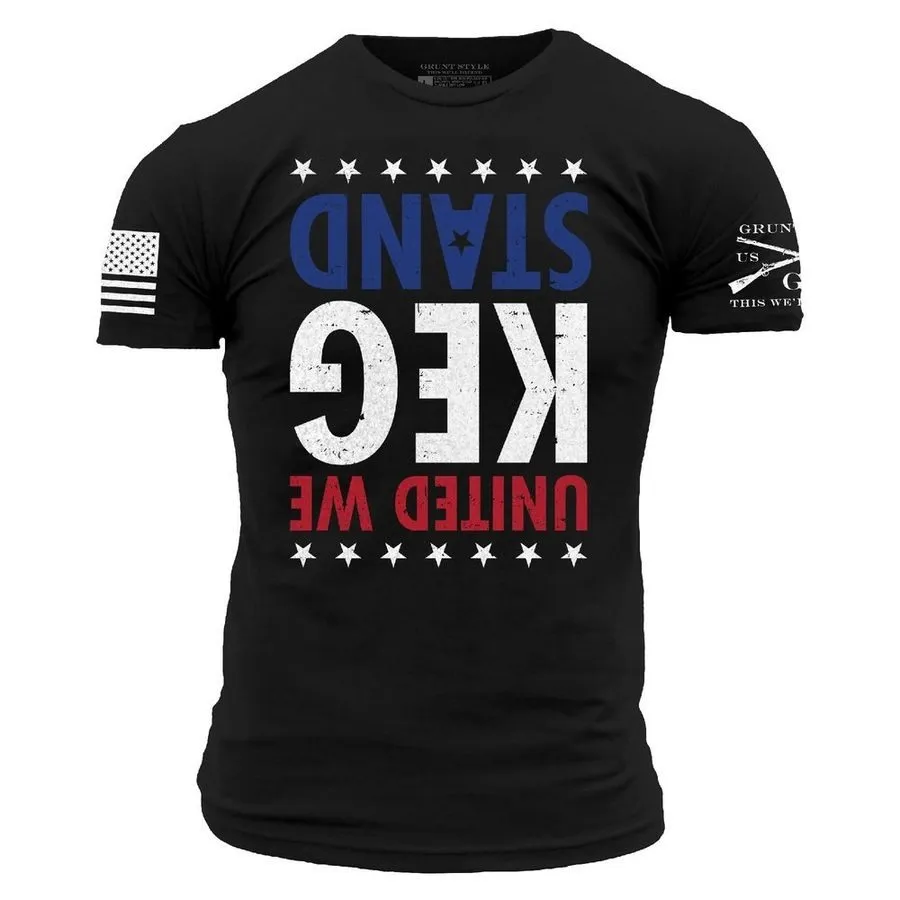 United We Keg Stand T-Shirt - Black sold by Grunt Style