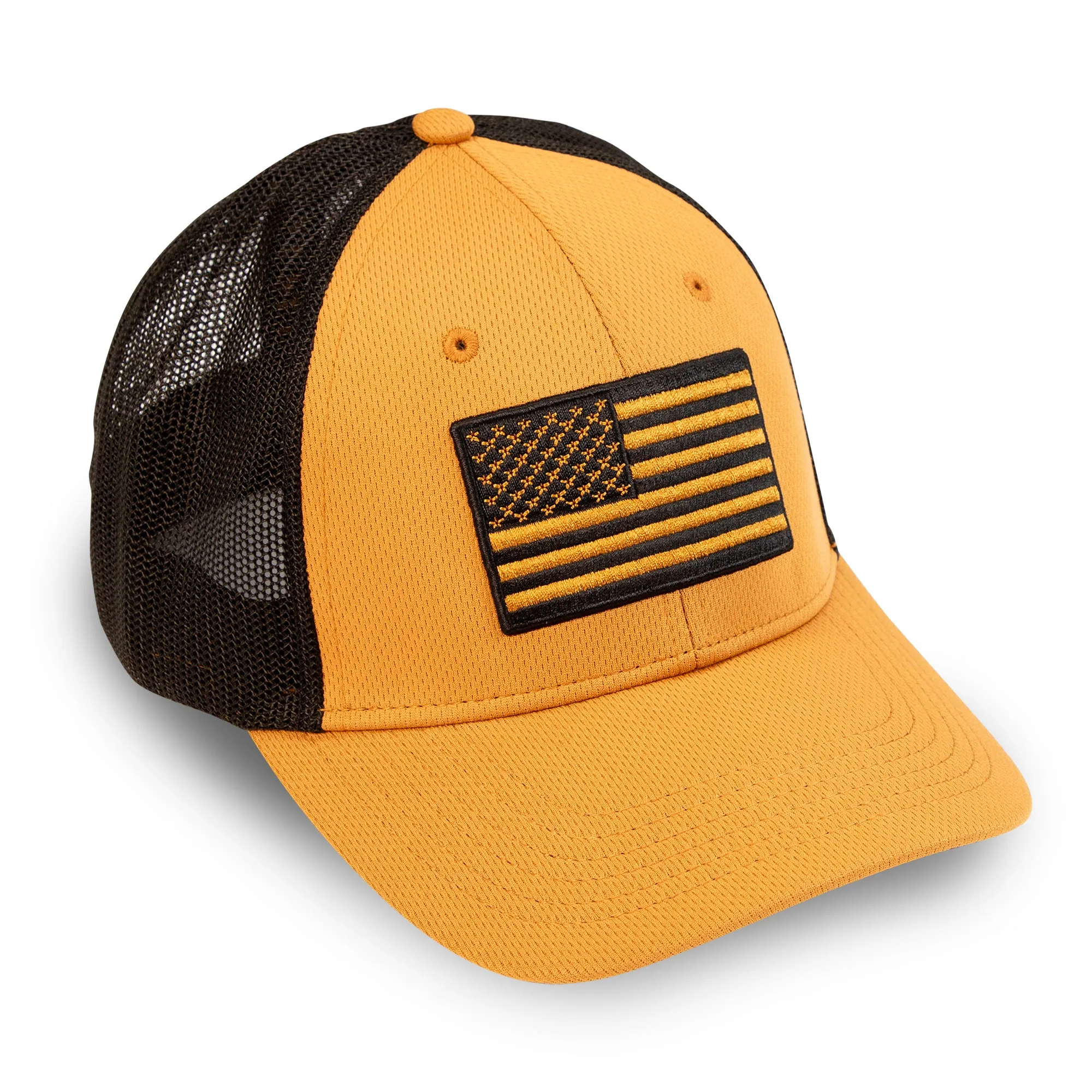 Embroidered American Flag Stretch Fit Hat - Coyote sold by Grunt Style product image thumbnail 3