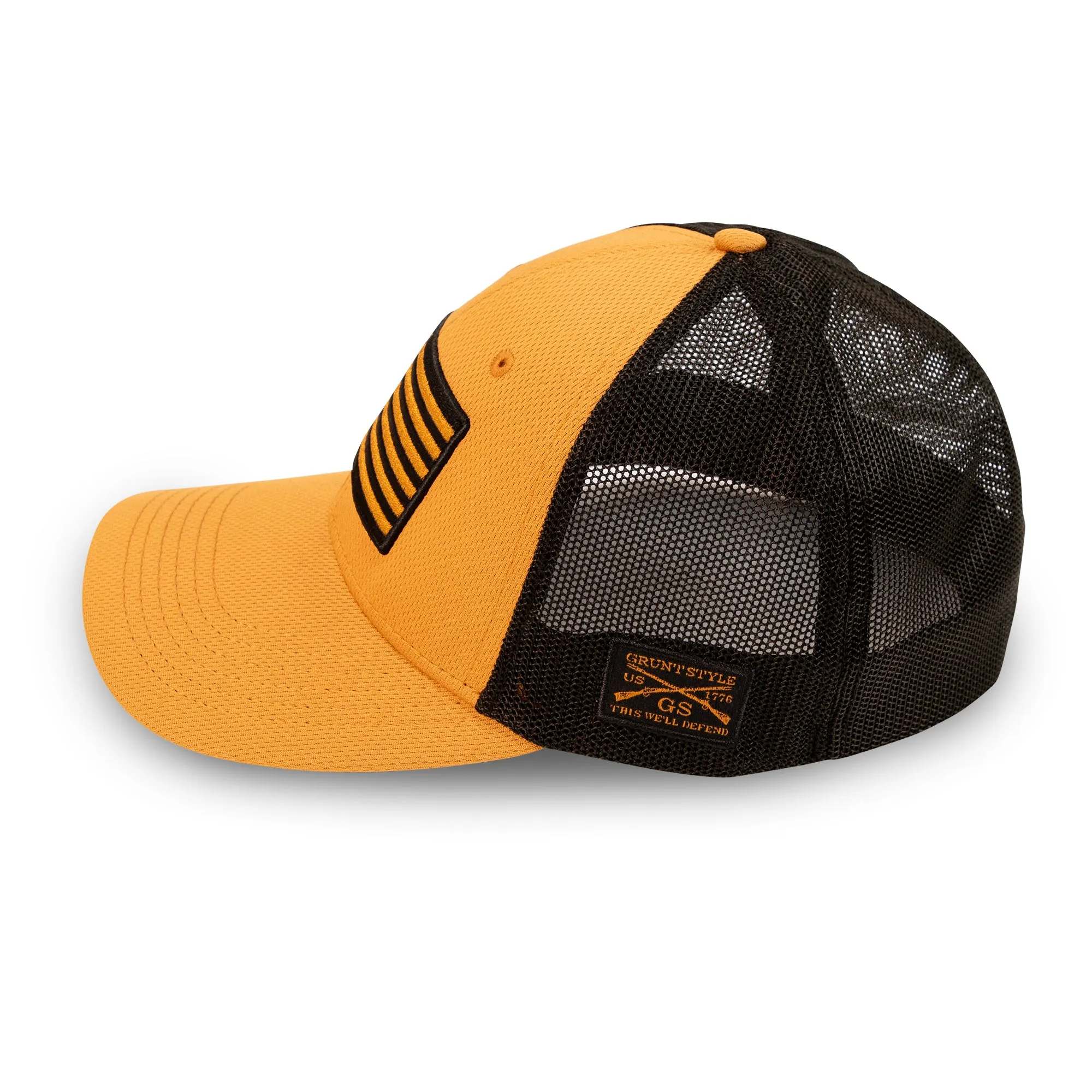 Embroidered American Flag Stretch Fit Hat - Coyote sold by Grunt Style product image thumbnail 4