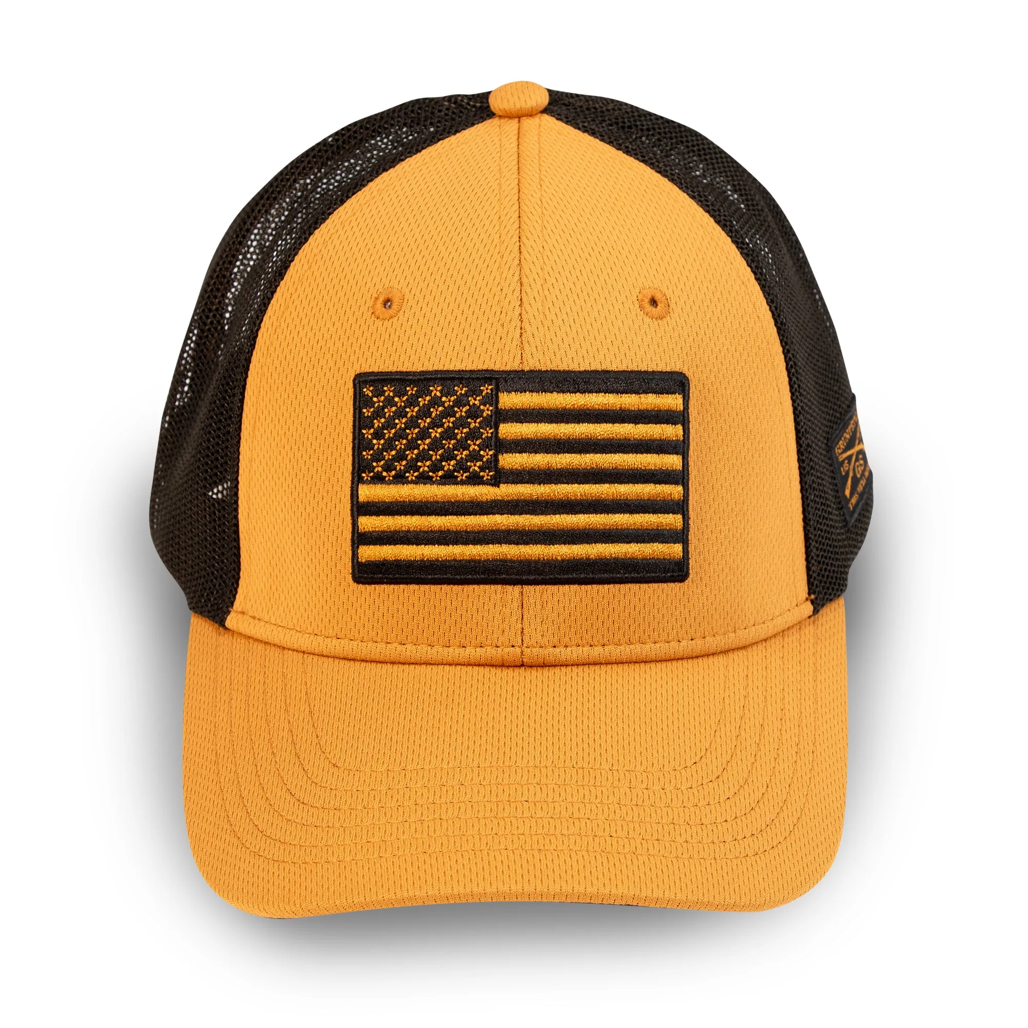Embroidered American Flag Stretch Fit Hat - Coyote sold by Grunt Style
