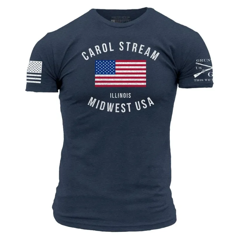 Grunt Style/Carol Stream 2025 Patriotic shirt sold by Grunt Style