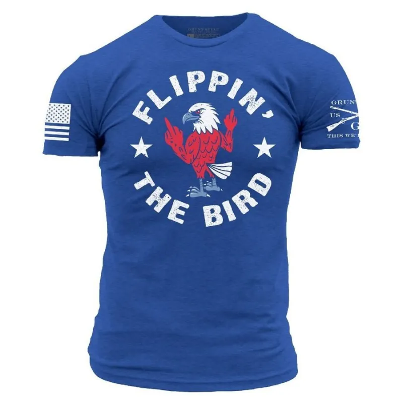 Flippin' The Bird T-Shirt - Royal made by Grunt Style