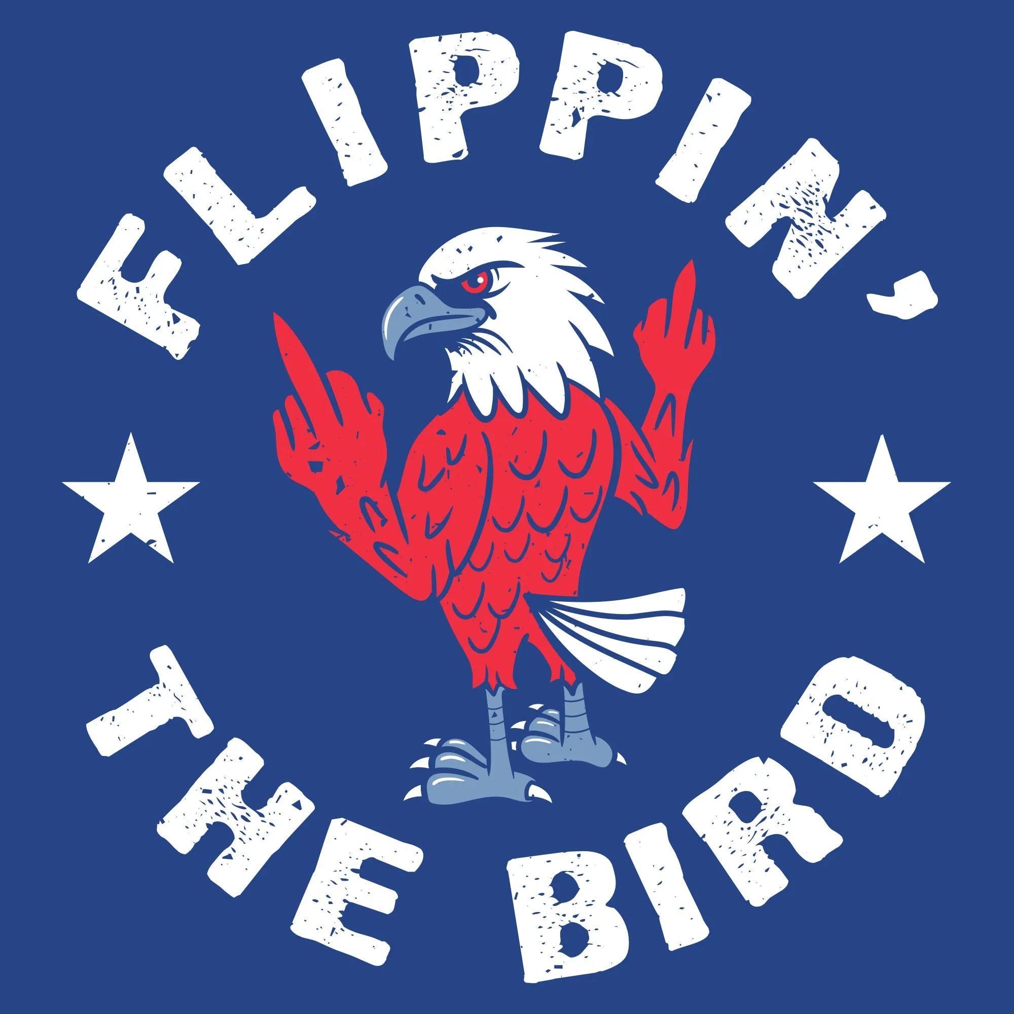 Flippin' The Bird T-Shirt - Royal sold by Grunt Style product image thumbnail 2