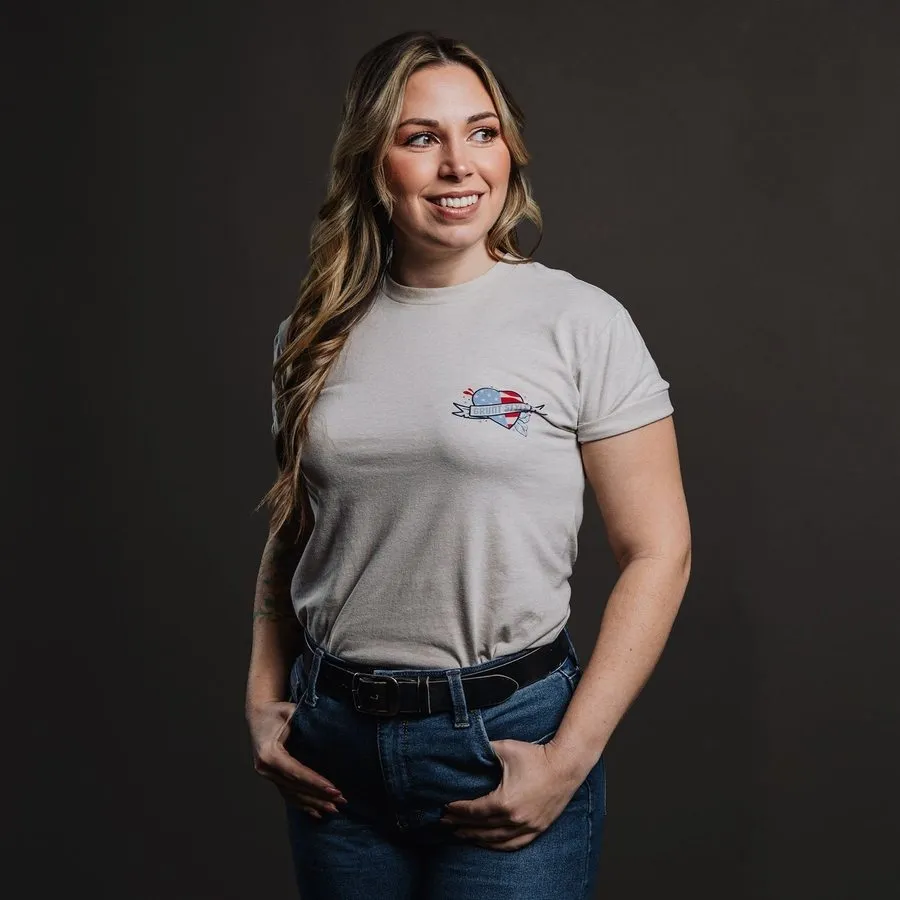 Women's One Flag Boyfriend Fit T-Shirt - Sand sold by Grunt Style product image thumbnail 5