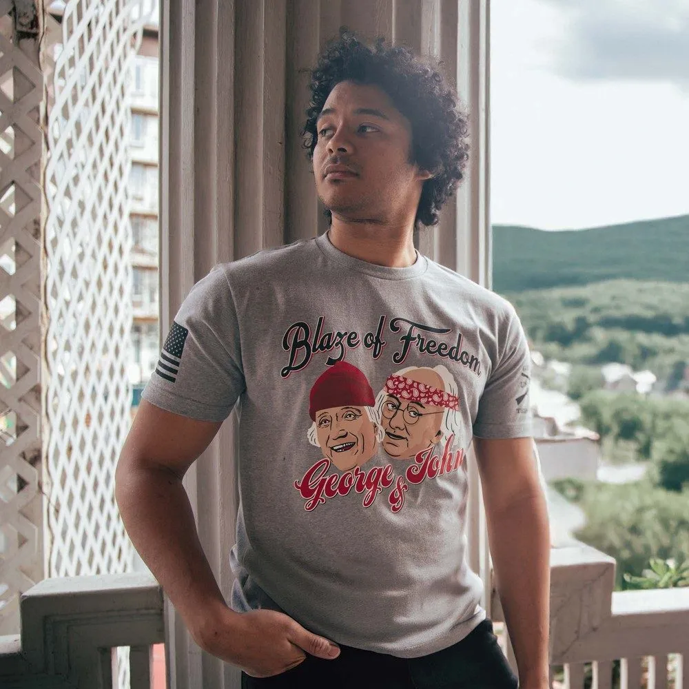 Blaze of Freedom T-Shirt - Dark Heather Gray sold by Grunt Style product image thumbnail 5