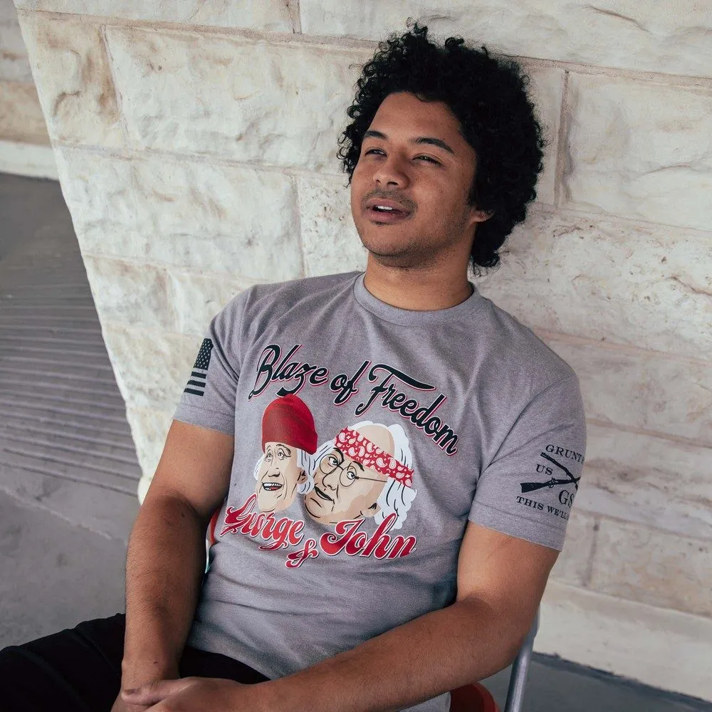 Blaze of Freedom T-Shirt - Dark Heather Gray sold by Grunt Style product image thumbnail 4