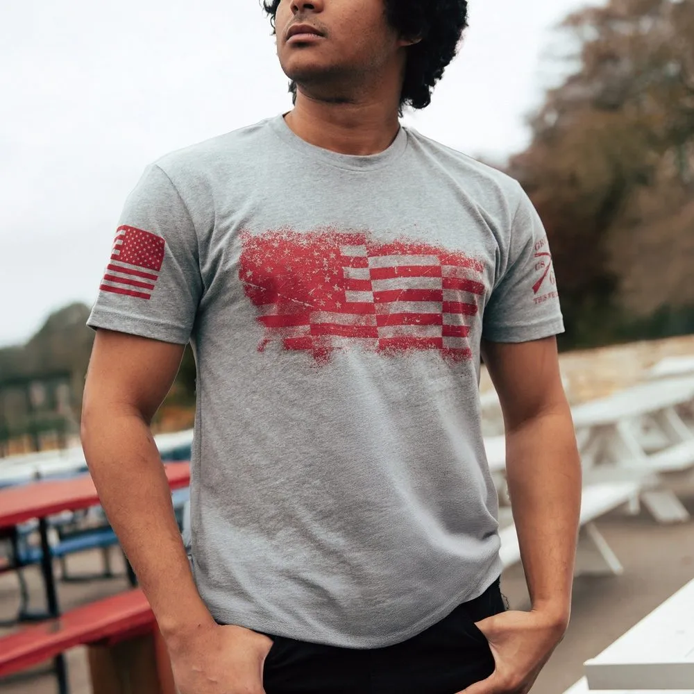 Bar Flag T-Shirt - Dark Heather Gray sold by Grunt Style product image thumbnail 3