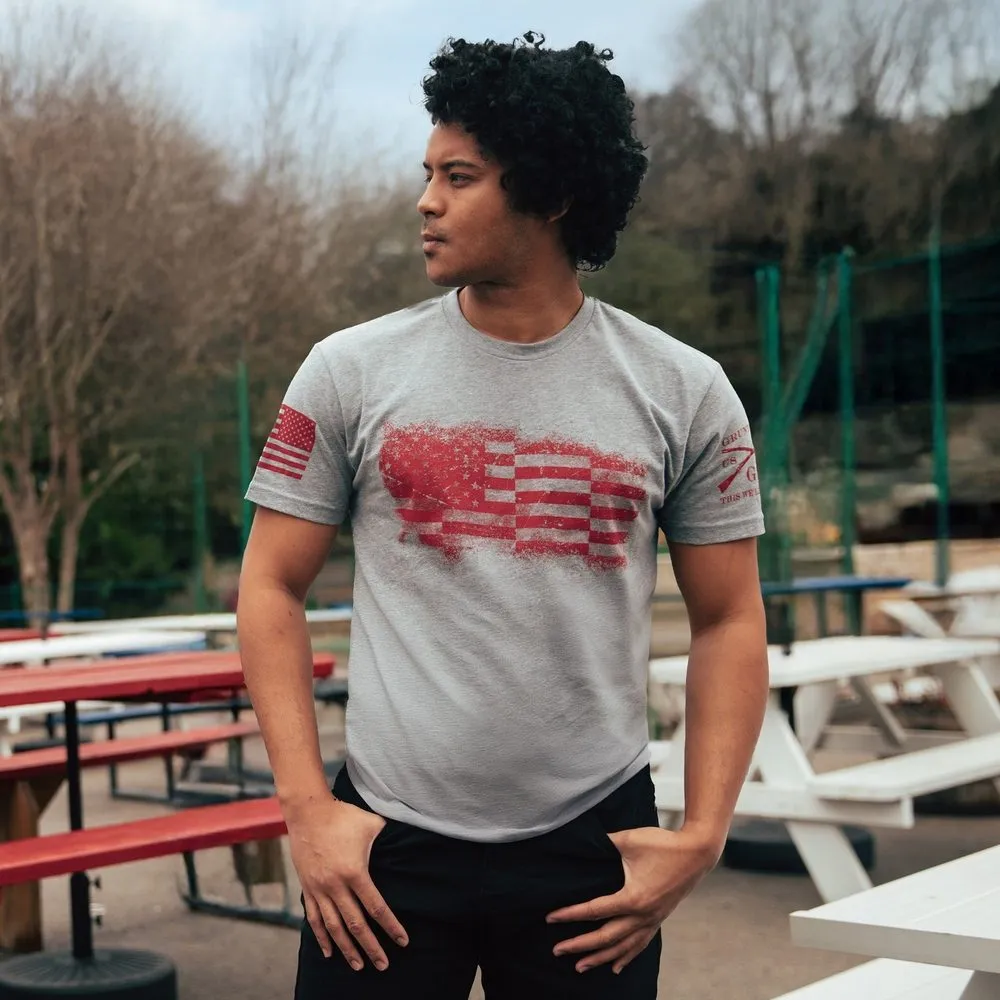 Bar Flag T-Shirt - Dark Heather Gray sold by Grunt Style product image thumbnail 4