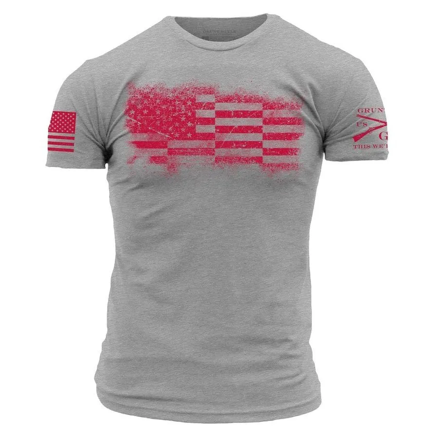 Bar Flag T-Shirt - Dark Heather Gray sold by Grunt Style