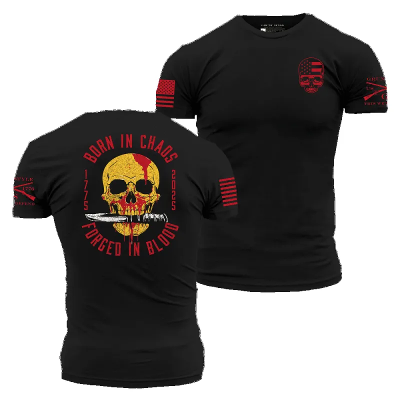 Forged In Blood T-Shirt - Black sold by Grunt Style