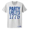 Women's Party Like It 1776 Boyfriend Fit T-Shirt - White sold by Grunt Style