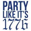 Women's Party Like It 1776 Boyfriend Fit T-Shirt - White sold by Grunt Style