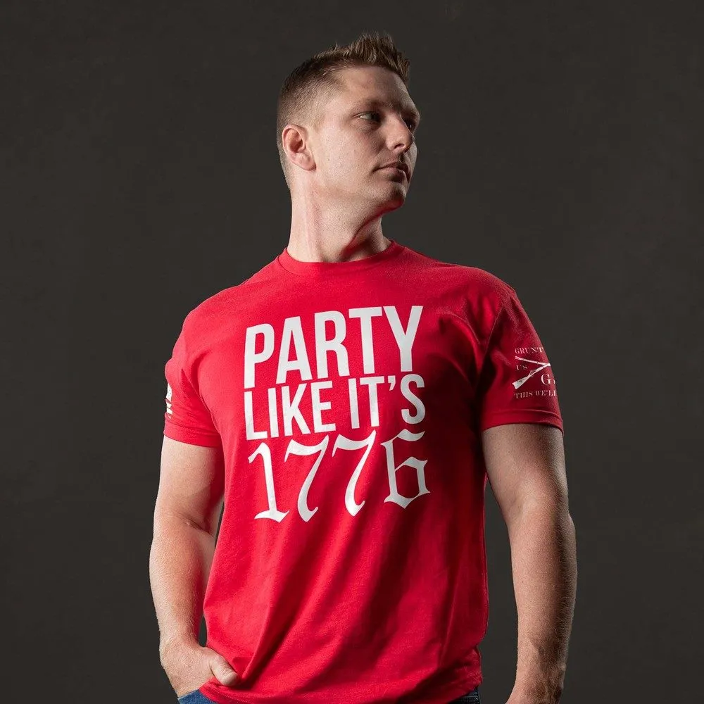 Party Like It 1776 T-Shirt - Red sold by Grunt Style product image thumbnail 4