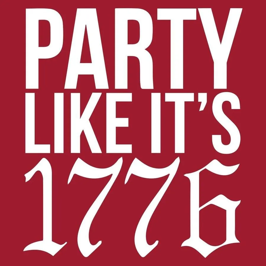 Party Like It 1776 T-Shirt - Red sold by Grunt Style product image thumbnail 2