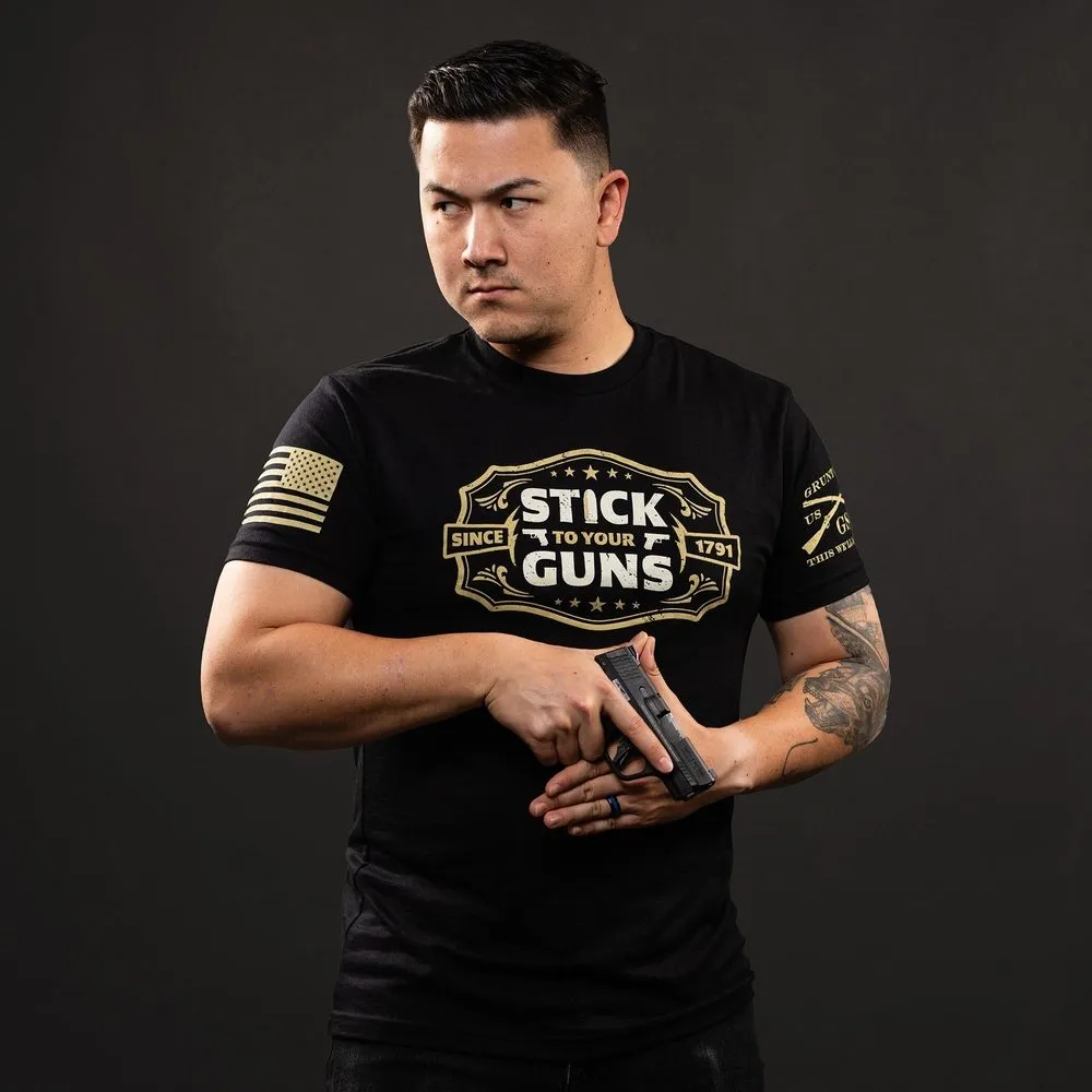 Stick To Your Guns T-Shirt - Black sold by Grunt Style product image thumbnail 3