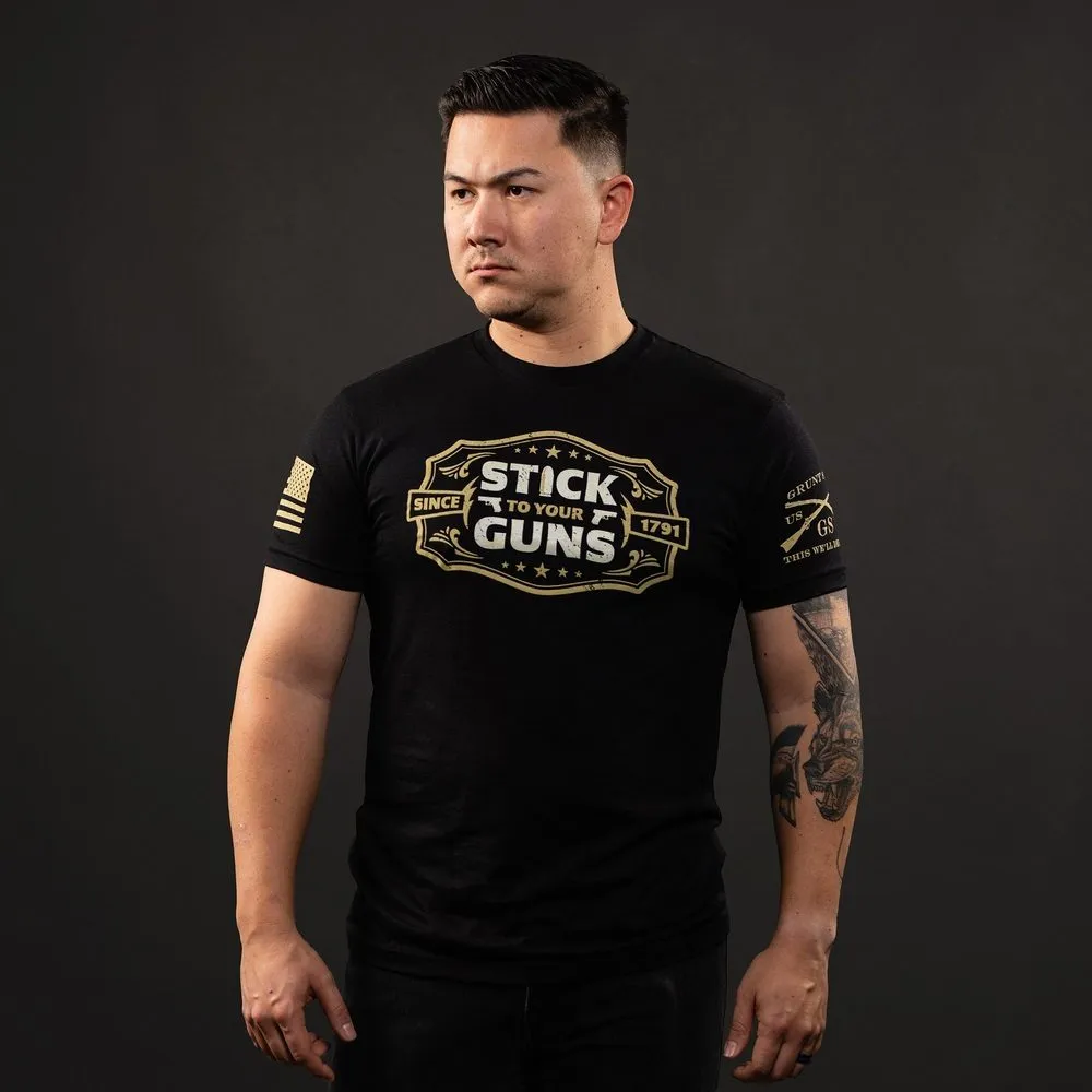 Stick To Your Guns T-Shirt - Black sold by Grunt Style product image thumbnail 5