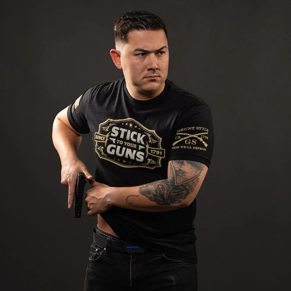 Stick To Your Guns T-Shirt - Black sold by Grunt Style product image thumbnail 4