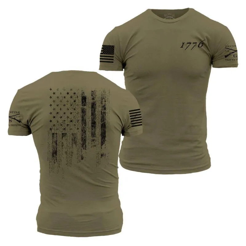 1776 Flag - Military Green sold by Grunt Style