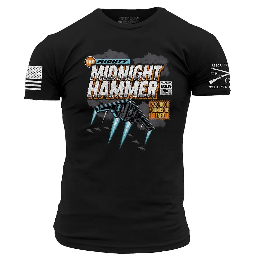 Mighty Midnight Hammer T-Shirt - Black sold by Grunt Style