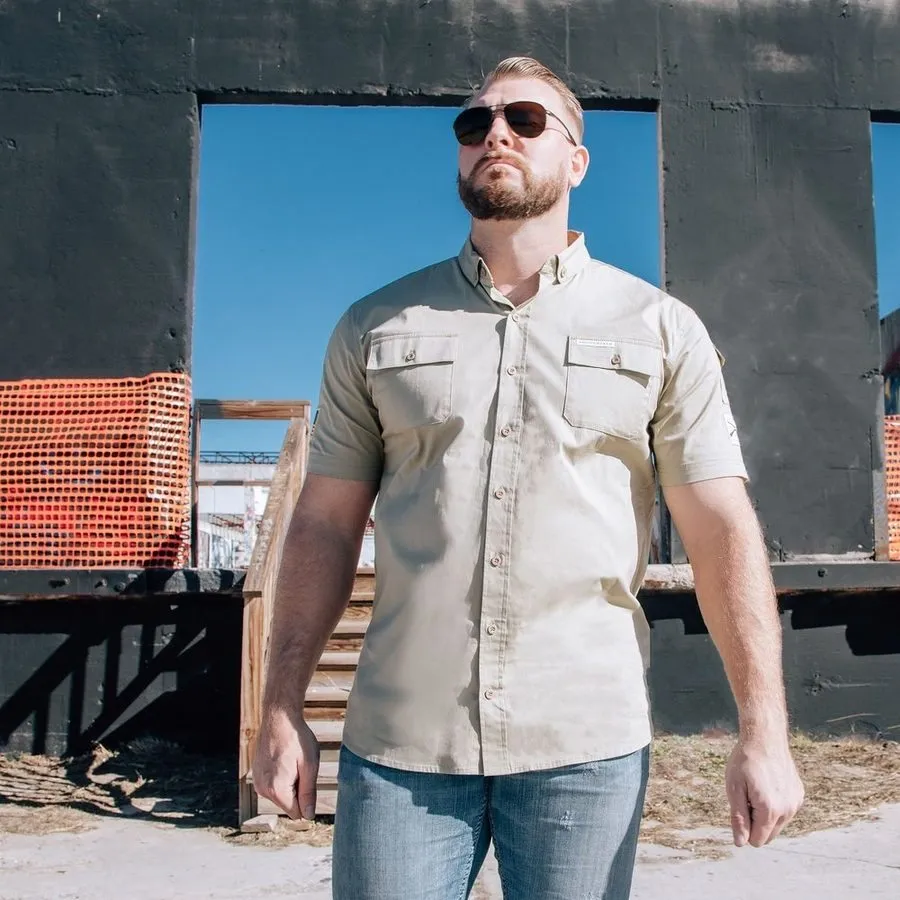 Men's Garage Button Down - Tan sold by Grunt Style product image thumbnail 5