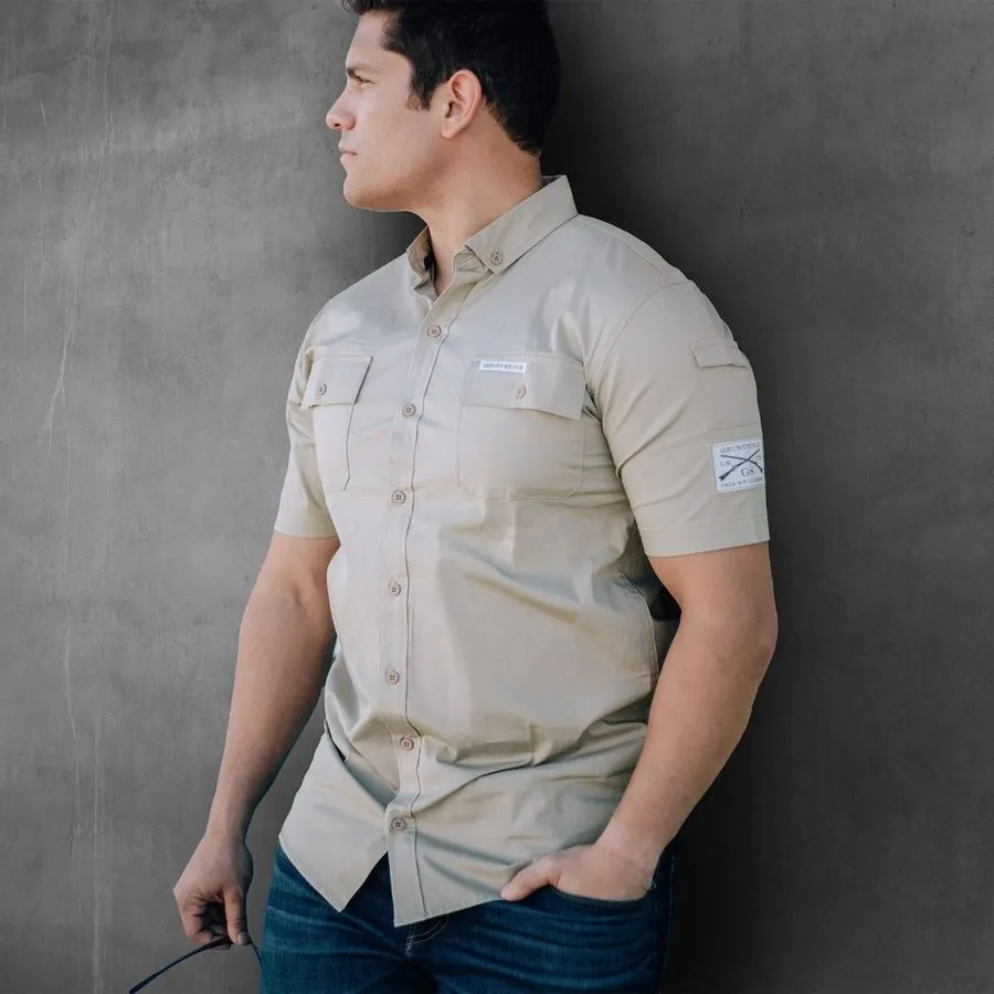 Men's Garage Button Down - Tan sold by Grunt Style product image thumbnail 4