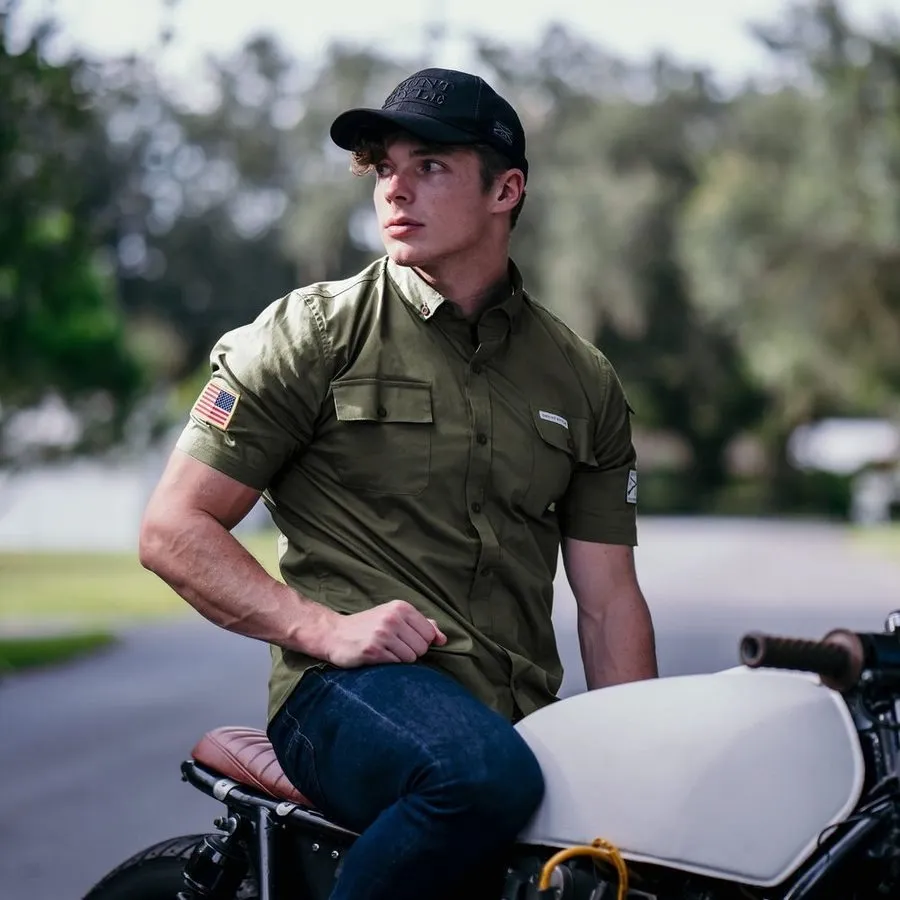 Men's Garage Button Down - Military Green sold by Grunt Style product image thumbnail 3