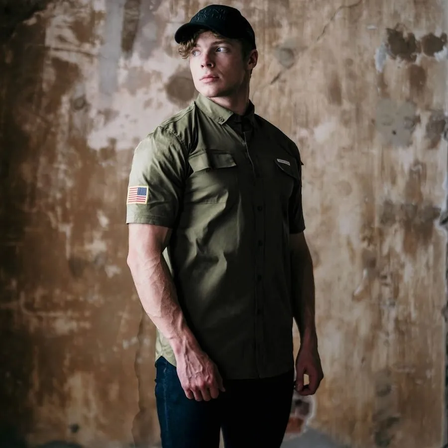 Men's Garage Button Down - Military Green sold by Grunt Style product image thumbnail 4