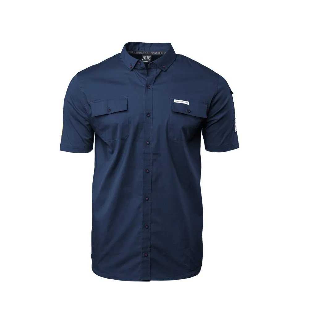 Men's Garage Button Down - Navy sold by Grunt Style product image thumbnail 2