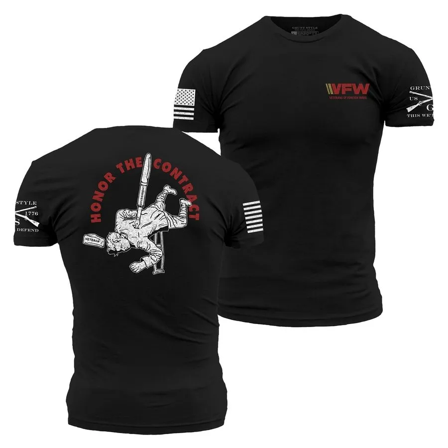 VFW - Honor The Contract T-Shirt - Black sold by Grunt Style