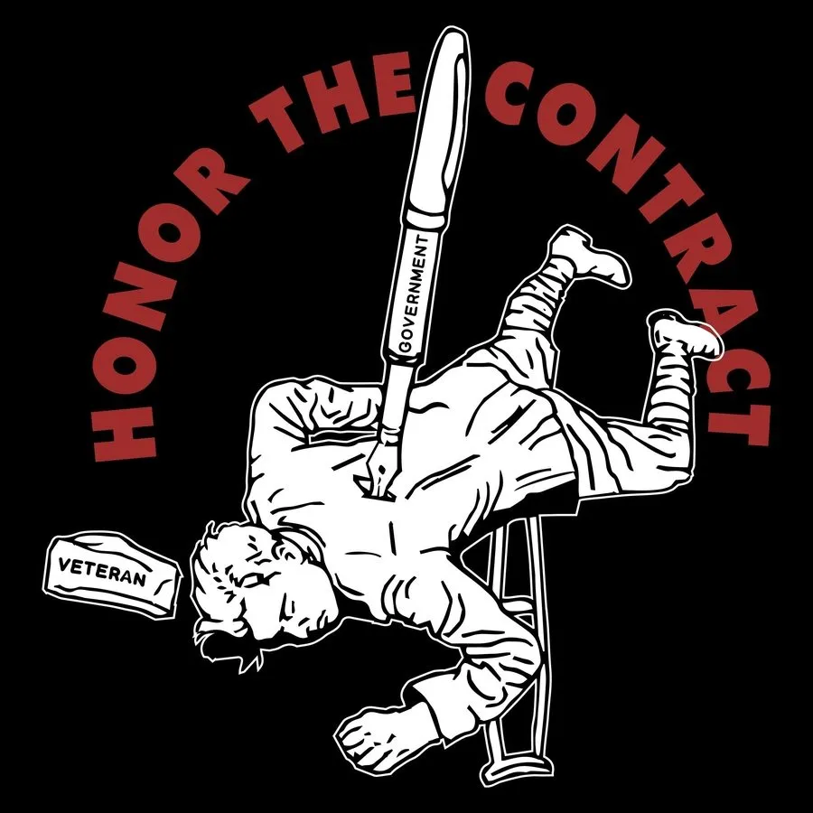 VFW - Honor The Contract T-Shirt - Black sold by Grunt Style product image thumbnail 2