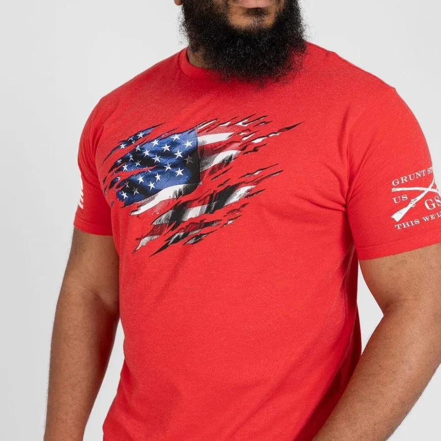 Still Standing T-Shirt - Red sold by Grunt Style product image thumbnail 4